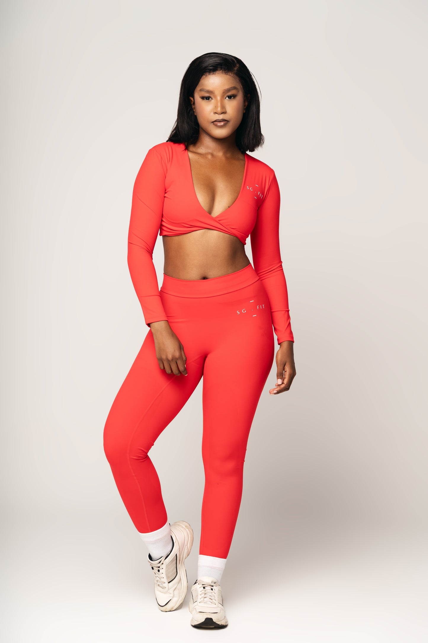 Long-Sleeve Crop + High-Waist Sculpt Set