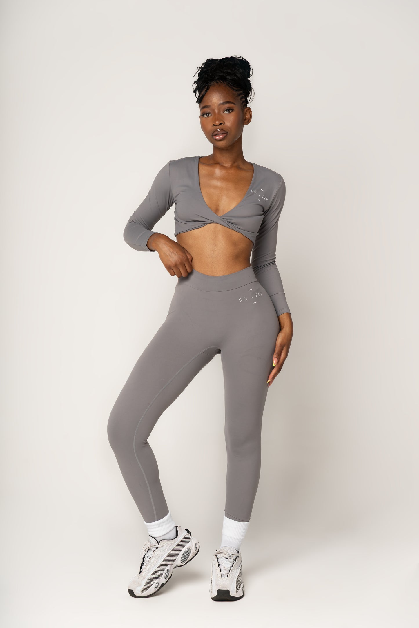 Long-Sleeve Crop + High-Waist Sculpt Set