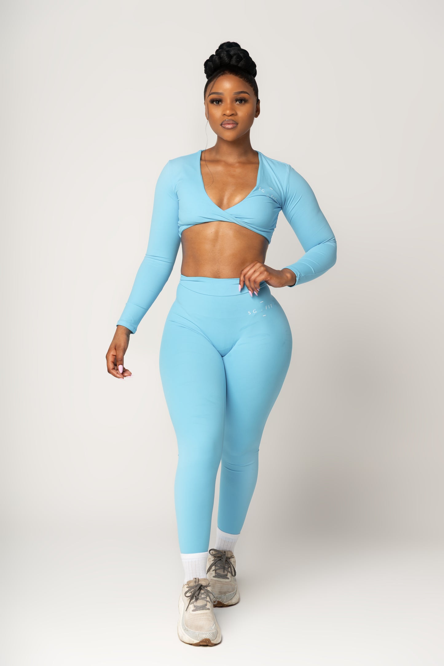 Long-Sleeve Crop + High-Waist Sculpt Set